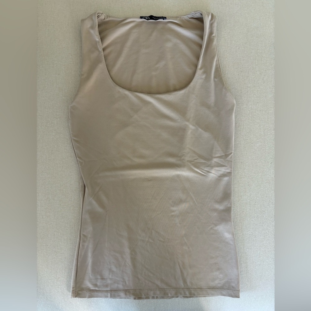 ZARA neutral nude tank top S